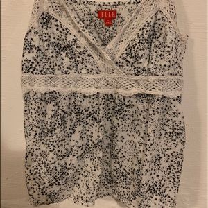 Elle black and white tank top